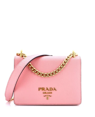 Pre-Owned Prada Small Chain Flap Bag Saffiano Leather