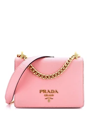 Pre-Owned Prada Small Chain Flap Bag Saffiano Leather