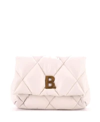 Pre-Owned Balenciaga Medium Touch Clutch Quilted Puffy Leather