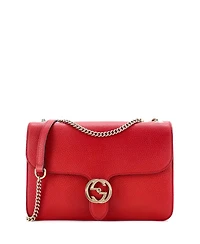 Pre-Owned Gucci Medium Interlocking Shoulder Bag Leather
