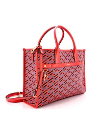 Pre-Owned Versace Medium Top Handle Tote La Greca Signature Coated Canvas