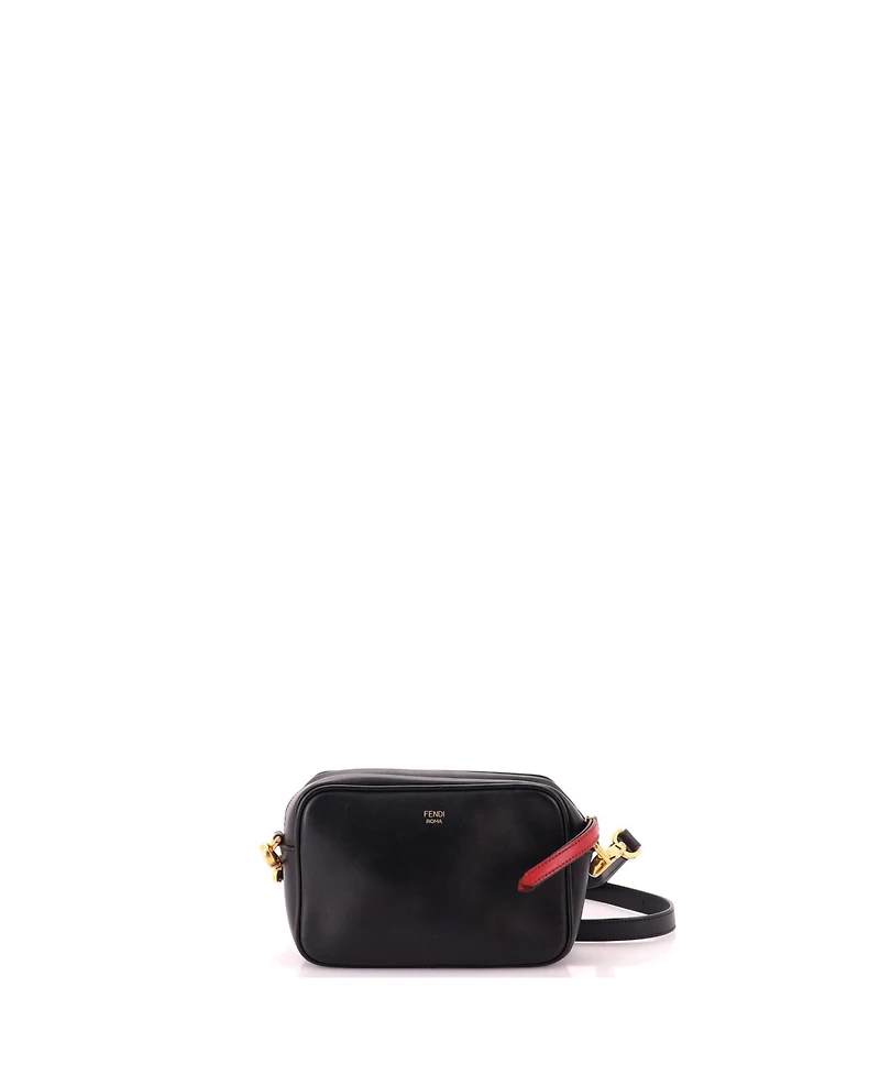 Pre-Owned Fendi Small Camera Bag Zucca Embossed Leather