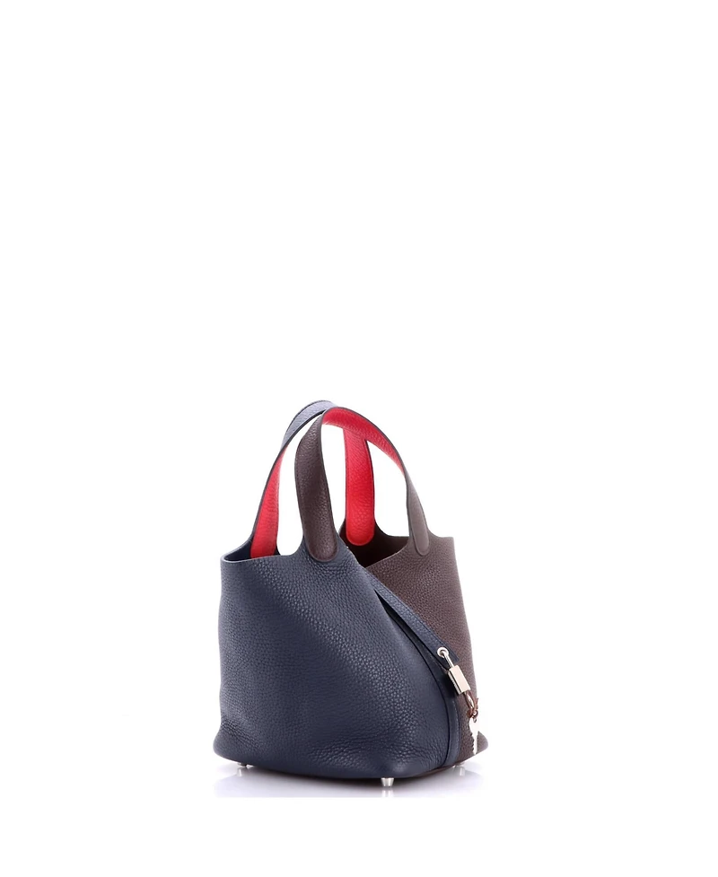 Pre-Owned Hermes Pm Casaque Picotin Lock Bag Clemence