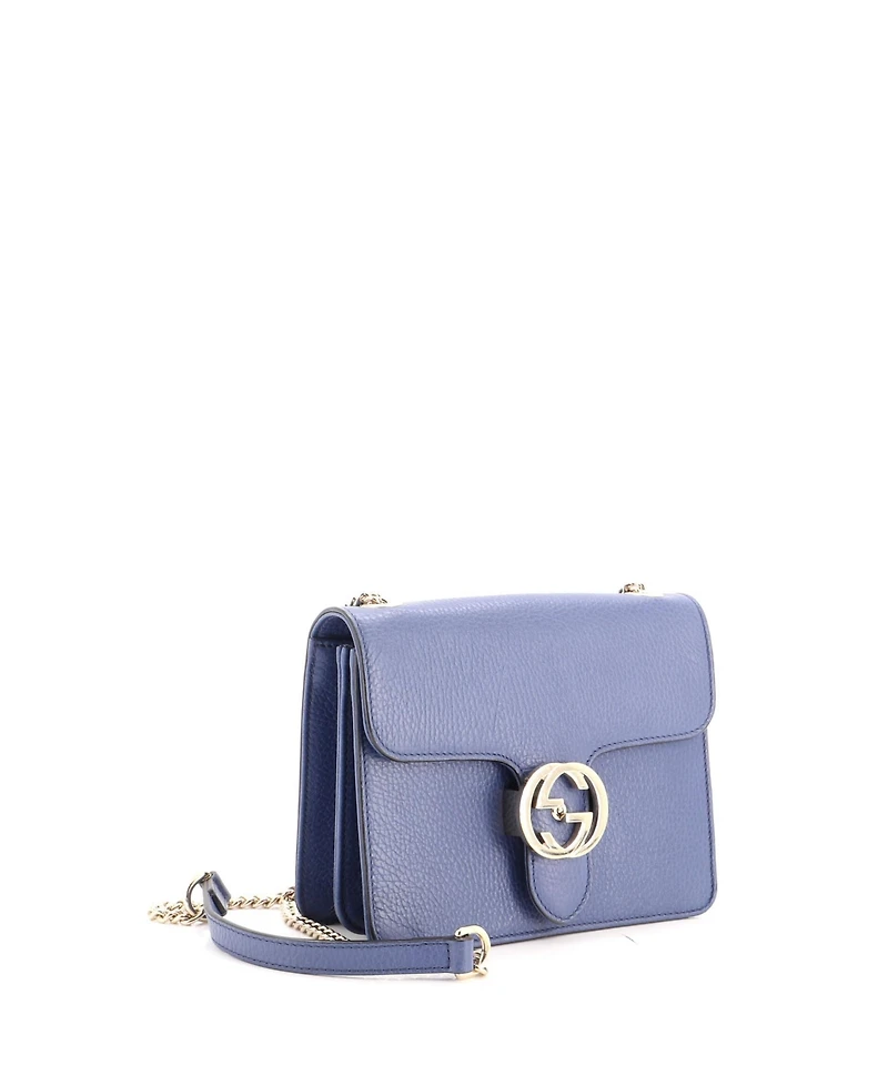 Pre-Owned Gucci Interlocking Shoulder Bag Leather