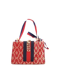 Pre-Owned Gucci Small Sylvie Shoulder Bag Printed Leather