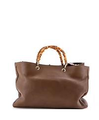 Pre-Owned Gucci Large Bamboo Shopper Tote Leather