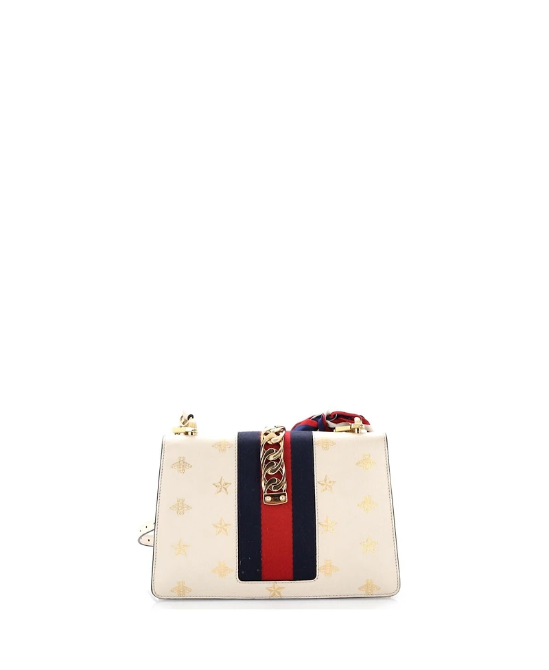 Pre-Owned Gucci Small Sylvie Shoulder Bag Printed Leather
