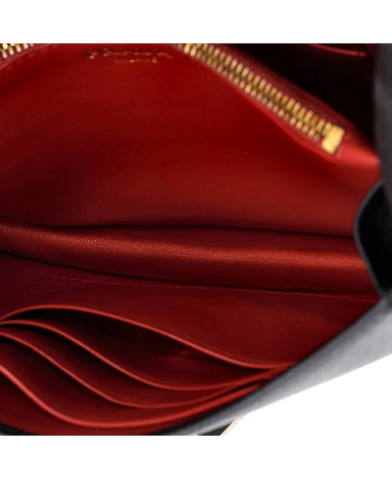Pre-Owned Prada Small Flip Lock Wallet on Chain Clutch Saffiano Leather