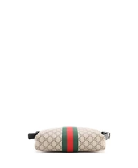 Pre-Owned Gucci Medium Web Messenger Bag Gg Coated Canvas
