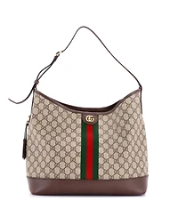Pre-Owned Gucci Large Ophidia Hobo Bag Gg Coated Canvas
