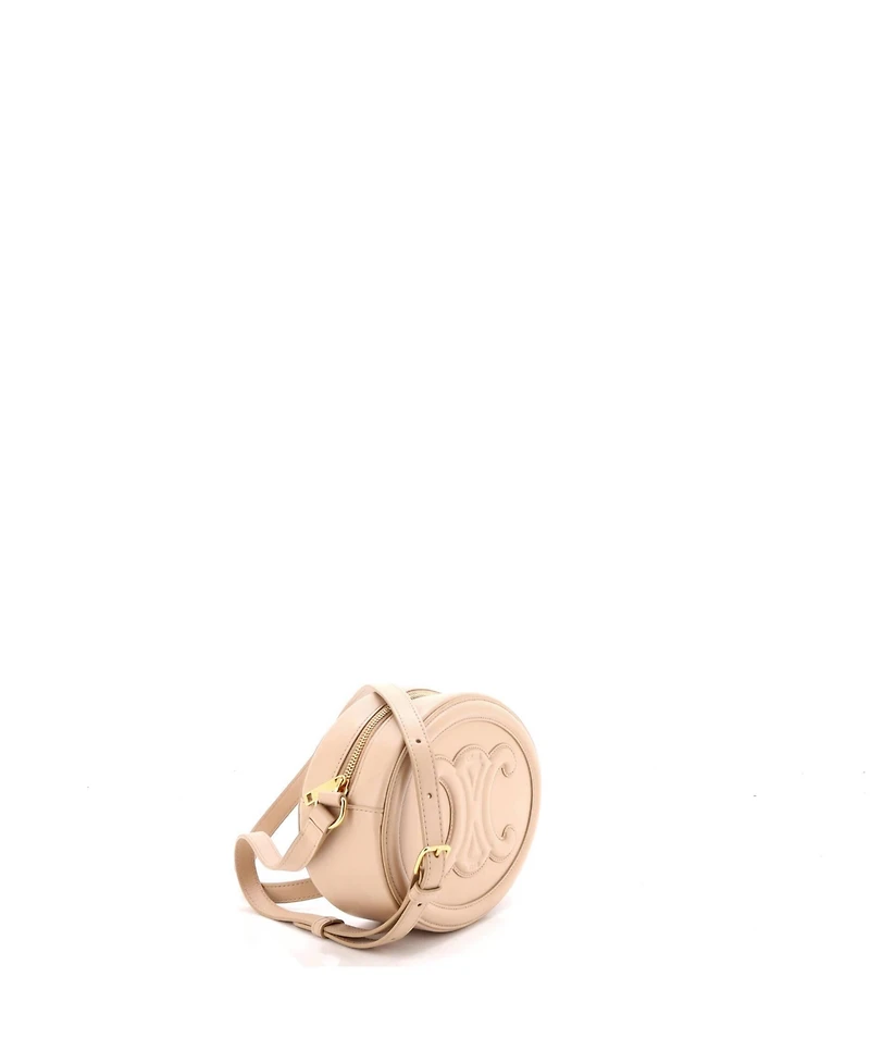 Pre-Owned Celine Triomphe Oval Crossbody Bag Leather