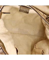 Pre-Owned Gucci Medium Bella Flap Shoulder Bag Gg Canvas with Leather