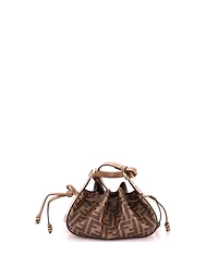 Pre-Owned Fendi Mini Pomodorino Bucket Bag Zucca Coated Canvas