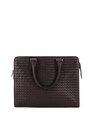 Pre-Owned Bottega Veneta Large Top Zip Briefcase Intrecciato Nappa