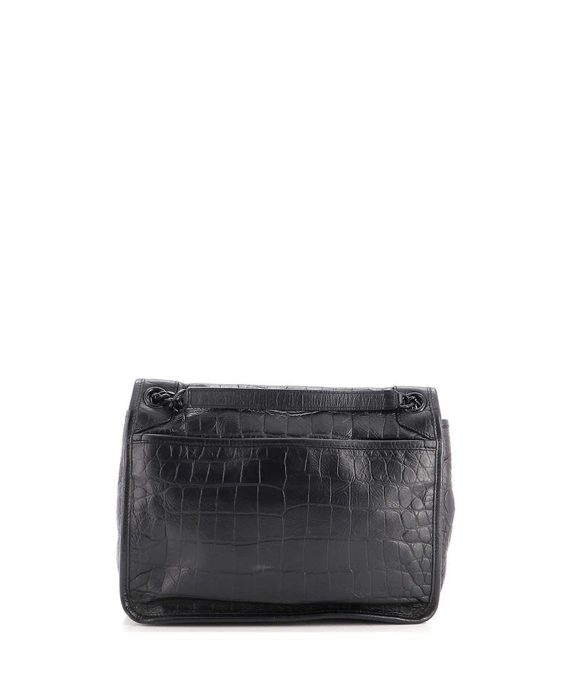 Pre-Owned Saint Laurent Medium Niki Chain Flap Bag Embossed Leather