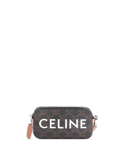 Pre-Owned Celine Horizontal Pouch Crossbody Bag Logo Triomphe Coated Canvas