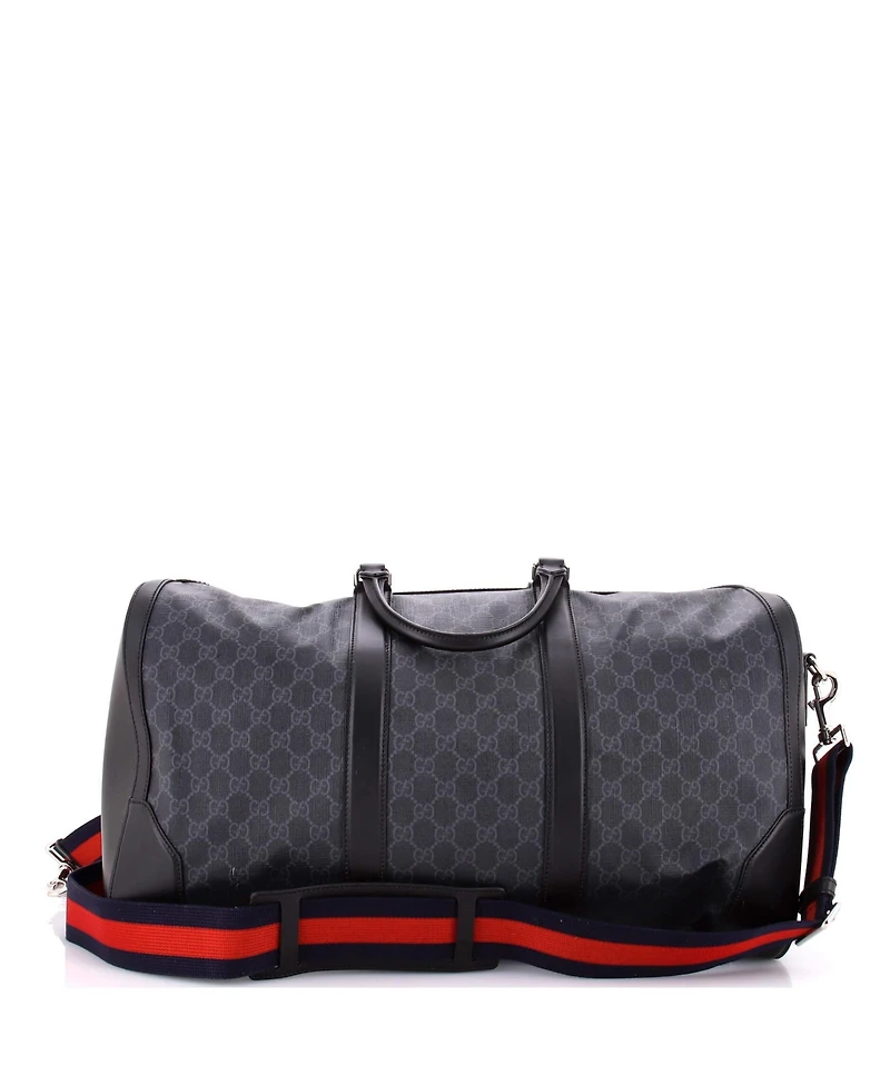 Pre-Owned Gucci Large Convertible Duffle Bag Gg Coated Canvas