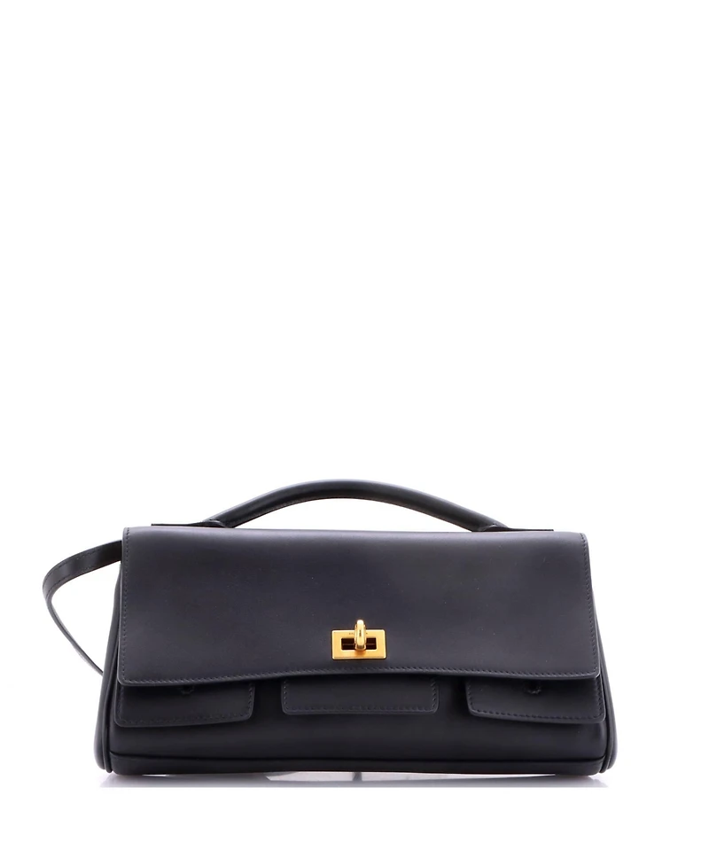 Pre-Owned Balenciaga Bel Air Top Handle Flap Leather
