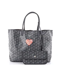 Pre-Owned Goyard Pm Saint Louis Tote Printed Coated Canvas
