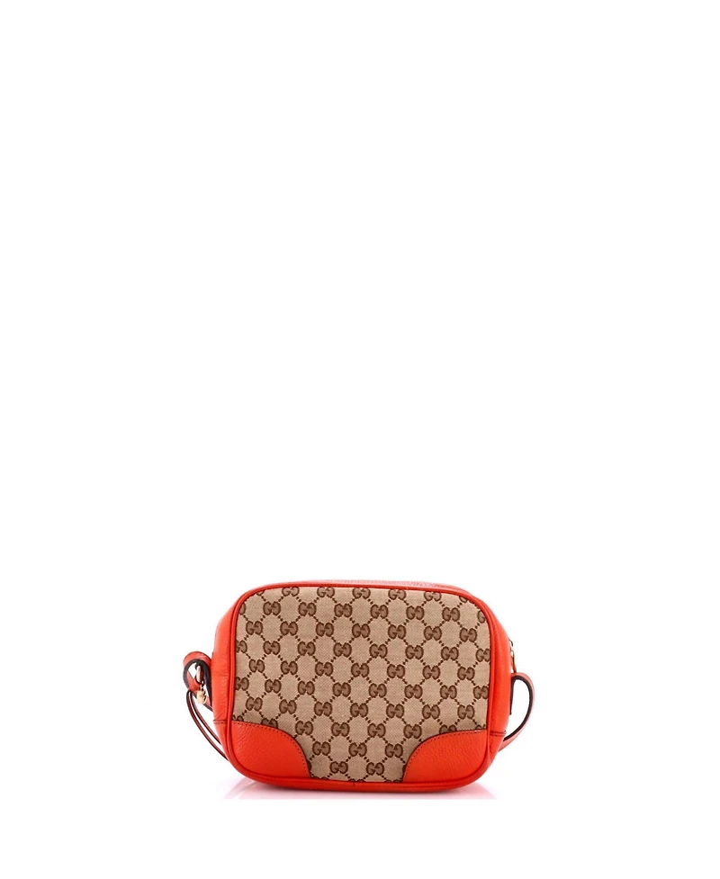 Pre-Owned Gucci Mini Bree Disco Crossbody Bag Gg Canvas with Leather
