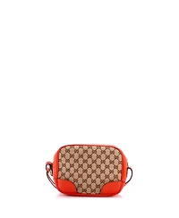 Pre-Owned Gucci Mini Bree Disco Crossbody Bag Gg Canvas with Leather