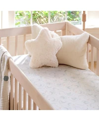 Lambs & Ivy Signature 100% Organic Cotton Muslin Celestial Fitted Crib Sheet