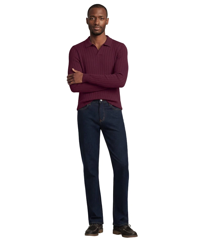 Lands' End Men's Stretch Classic Straight Fit Forever Blue Jean