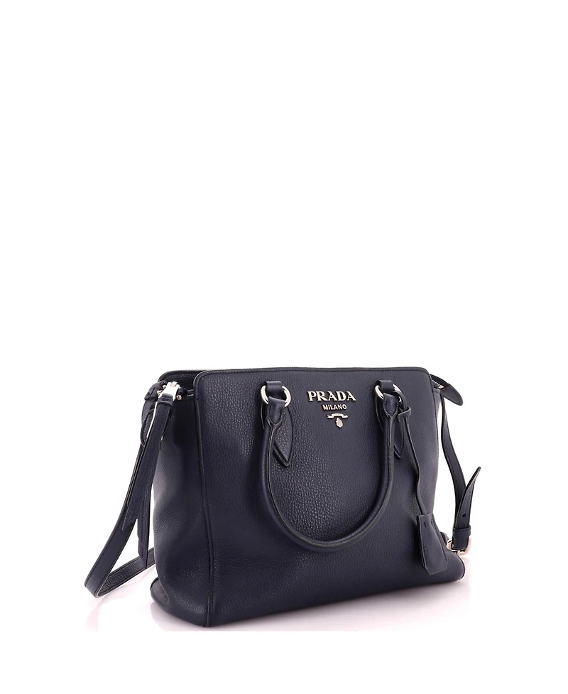 Pre-Owned Prada Medium Convertible Zip Tote Vitello Phenix