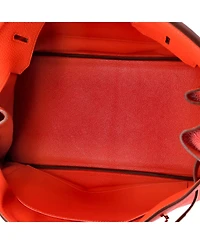 Pre-Owned Hermes Birkin 35 Handbag Orange Togo with Gold Hardware