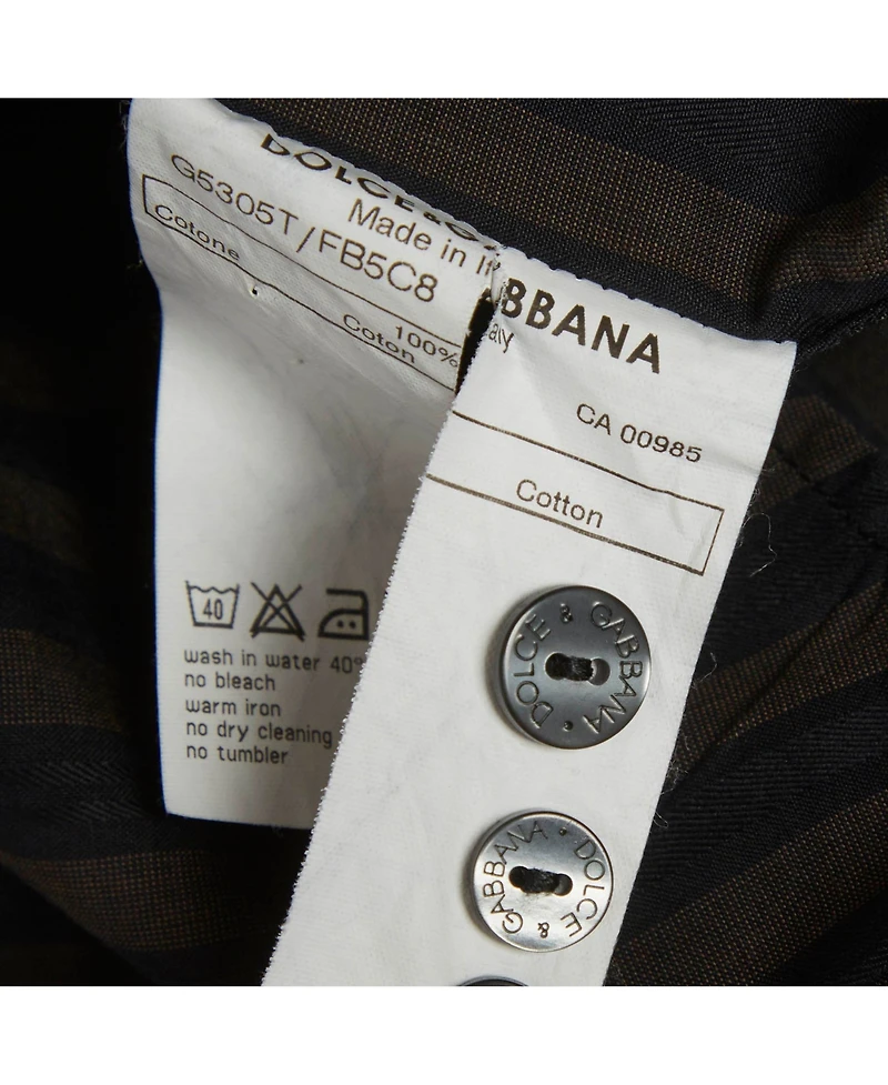 Pre-Owned Dolce & Gabbana Men's Slim-Fit Striped Dress Shirt