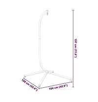 Hanging Egg Chair Stand without Basket Anthracite Steel