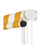 vidaXL Retractable Awning 59.1"x59.1" Yellow and White