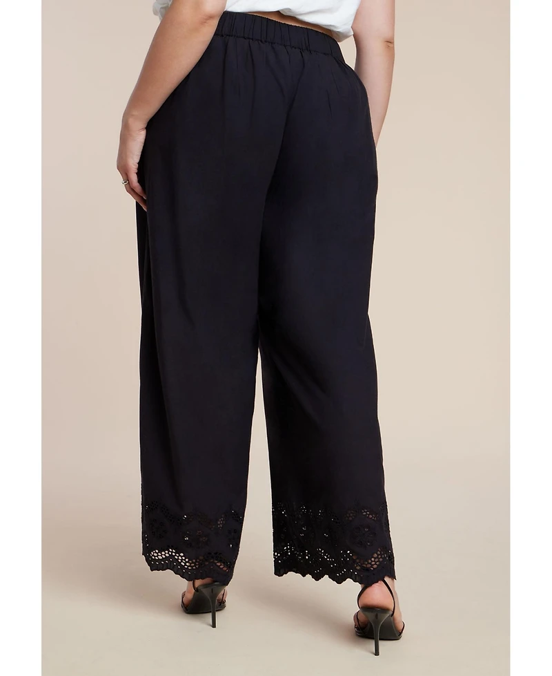 Eloquii Plus High-Rise Wide-Leg Pull-On Pants