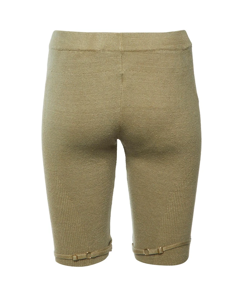 Pre-Owned Jacquemus Women's Rib Knit Buckle Detail Sierra Shorts