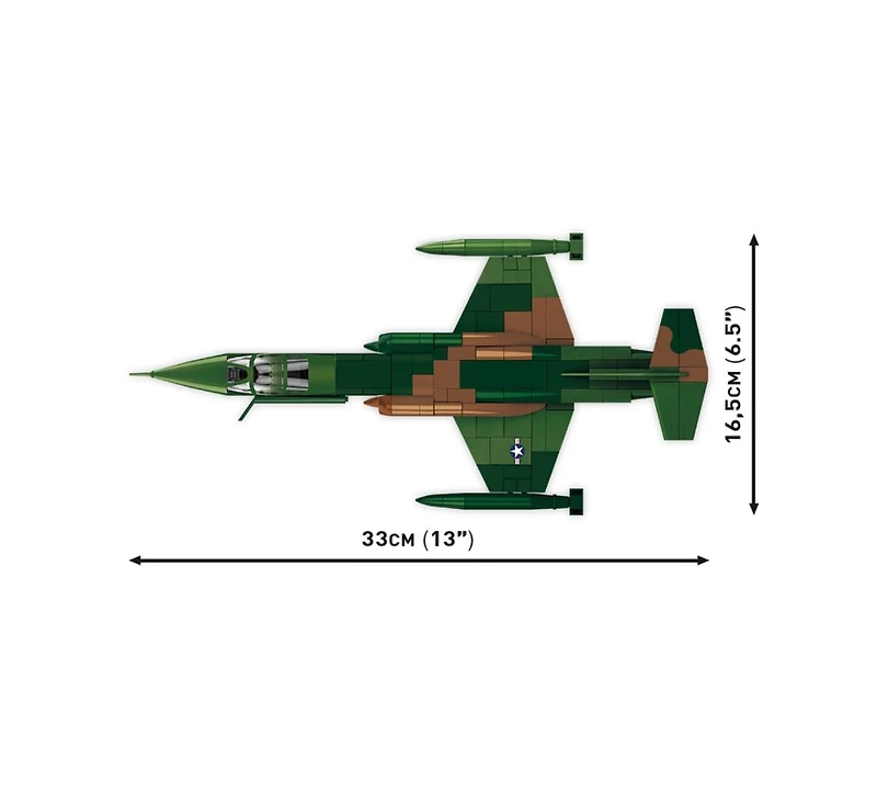 Cobi Historical Collection Vietnam War Lockheed F-104 Starfighter 1:48 Scale 438-Piece Building Set, Ages 8+