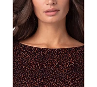 Liverpool Los Angeles Women's Long-Sleeve Boat Neck Jersey-Knit Blouse