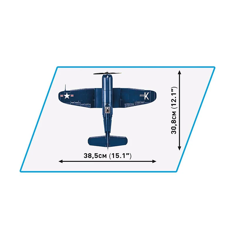 Cobi Korean War F4U-4 Corsair 1:32 Scale 520-Piece Building Set, Ages 8+