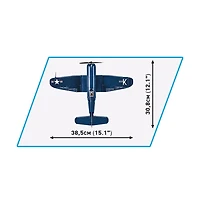 Cobi Korean War F4U-4 Corsair 1:32 Scale 520-Piece Building Set, Ages 8+