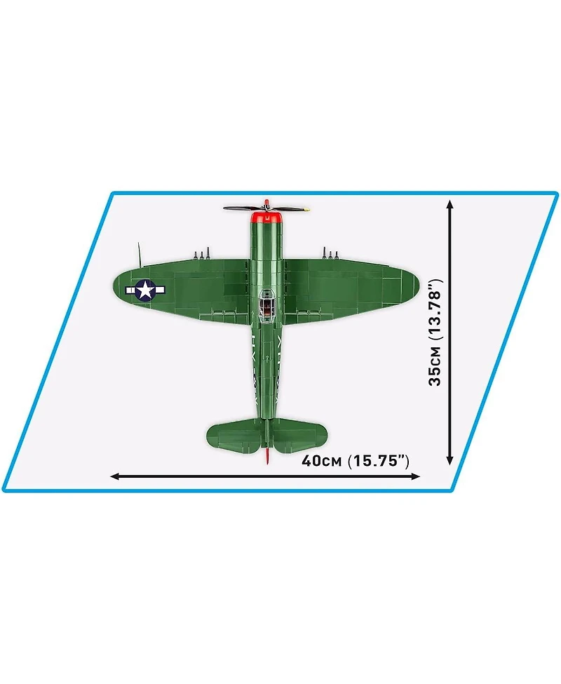 Cobi World War Ii P-47 Thunderbolt 477-Piece Building Set, Ages 8+