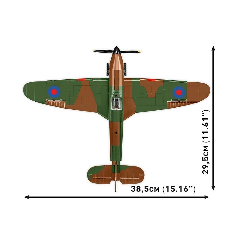 Cobi Historical Collection Wwii Hawker Hurricane (No 302 Sqn. Raf) 375-Piece Building Set, Ages 8+