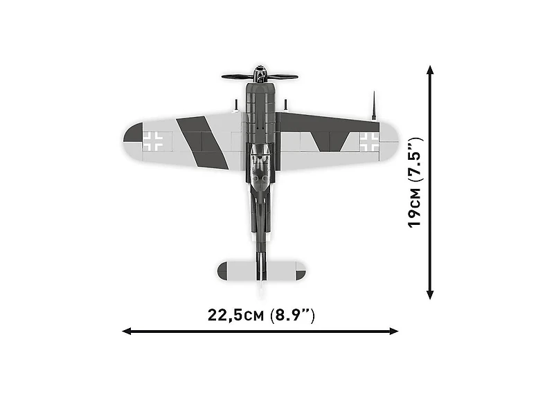 Cobi Historical Collection Wwii Focke-Wulf Fw 190 F-8 Rotating Propeller 170-Piece Building Set, Ages 6+