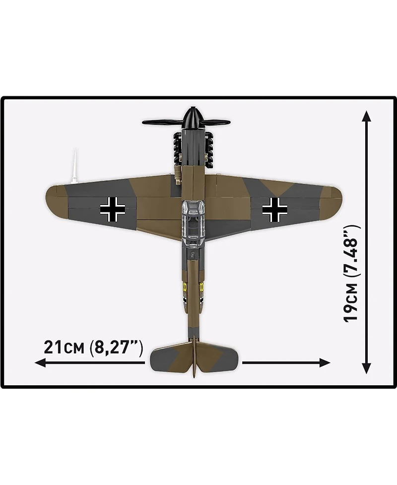 Cobi Wwii Historical Collection Messerschmitt Bf 109F 123-Piece Building Set, Ages 6+