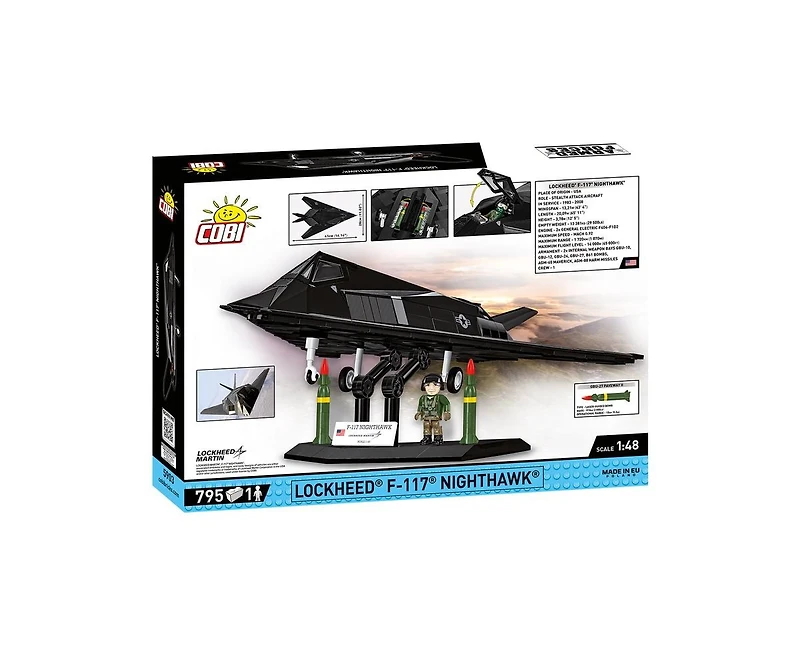 Cobi Armed Forces F-117 Nighthawk Aircraft 795-Piece Building Set, Ages 9+