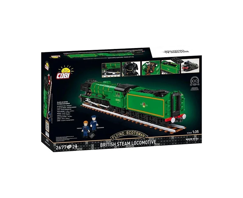 Cobi Historical Collection Flying Scotsman British Steam Locomotive 2677-Piece Building Set, Ages 12+
