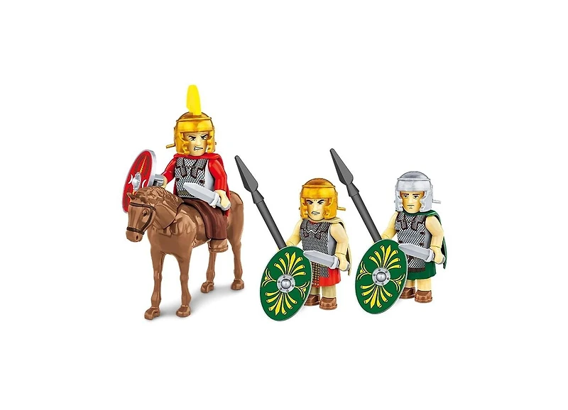 Cobi Roman Imperium Collection Roman Auxilia 45-Piece 3-Figure and Horse Building Set, Ages 5+