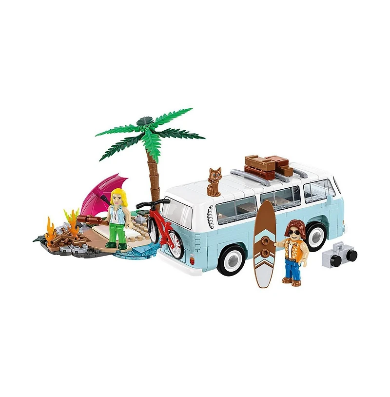 Cobi Volkswagen Action Town T2a Kombi 292-Piece Building Set, Ages 8+