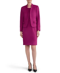 Kasper Women's Faux Suede Collared Open-Front Blazer