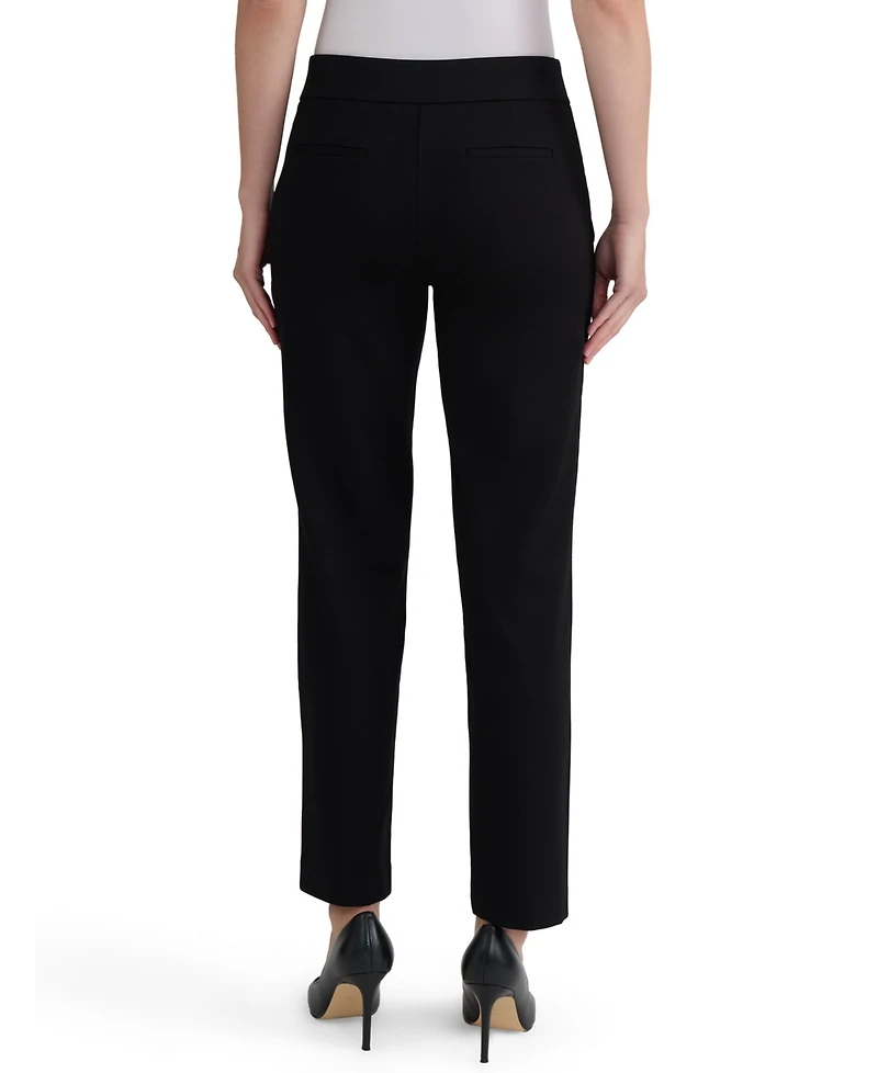 Kasper Women's Audrey Pull-On Straight-Leg Ankle Compression Pants