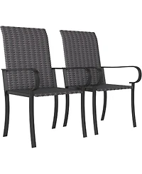 Cushry Set of 2 Outdoor Wicker Dining Chairs