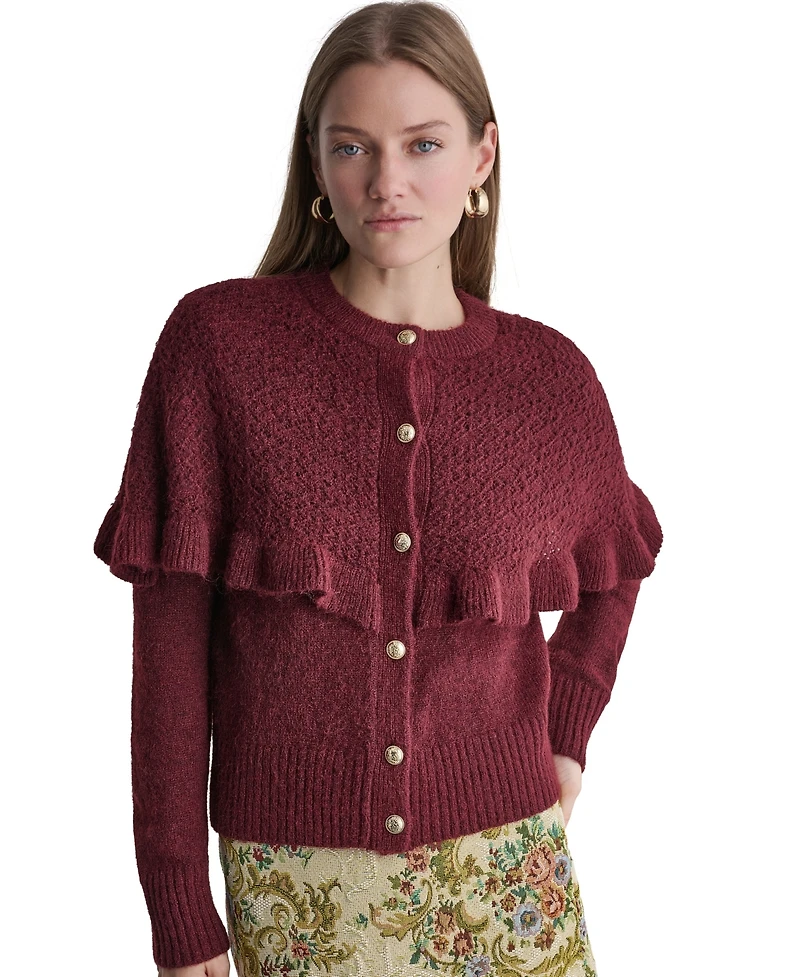 Bcbg Women's Caped Pointelle Cardigan